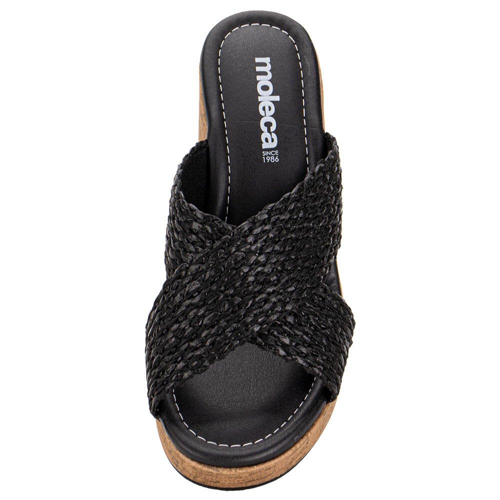 TAMANCO FEMININO SALTO GROSSO MOLECA 5549104 Preto 5