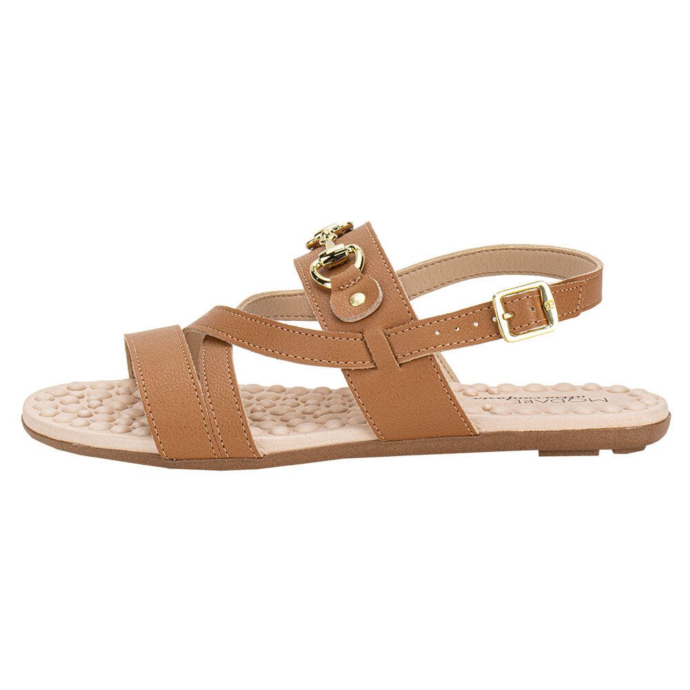 SANDÁLIA FEMININA FLAT MODARE 7163132 Camel 2