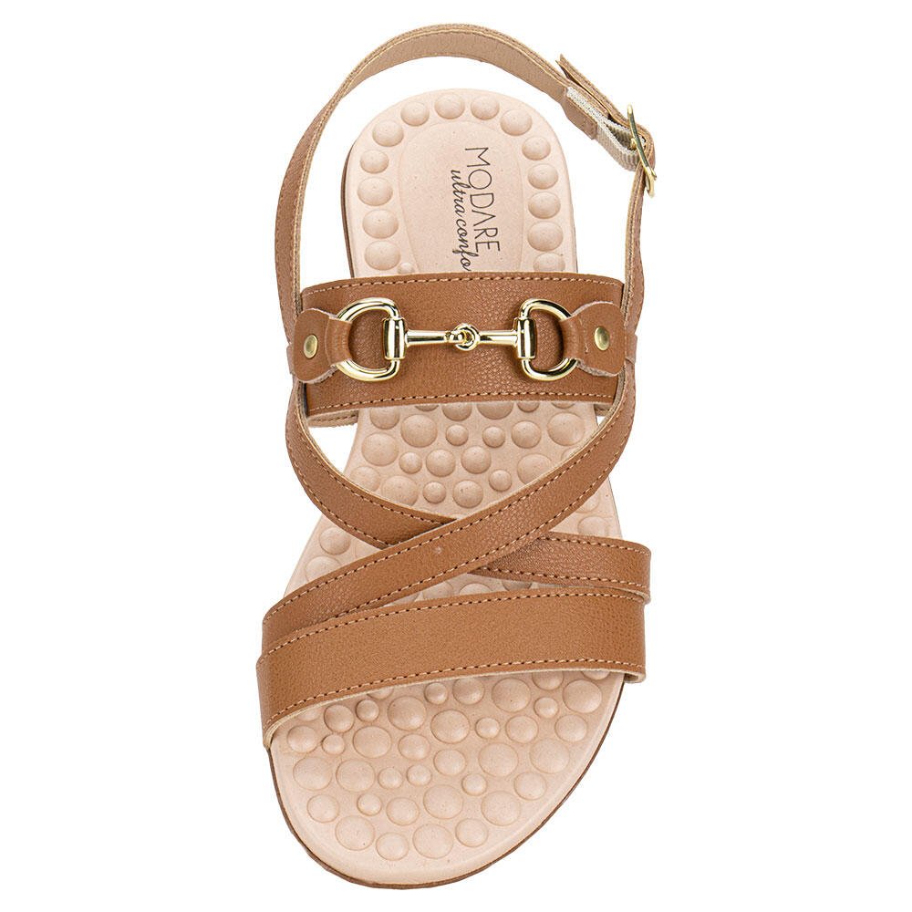 SANDÁLIA FEMININA FLAT MODARE 7163132 Camel 5