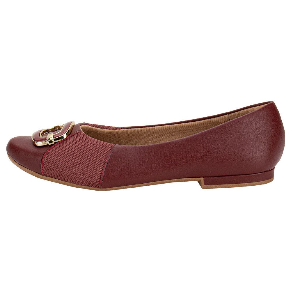 SAPATILHA FEMININA FLAT USAFLEX MM0104 Vinho 2
