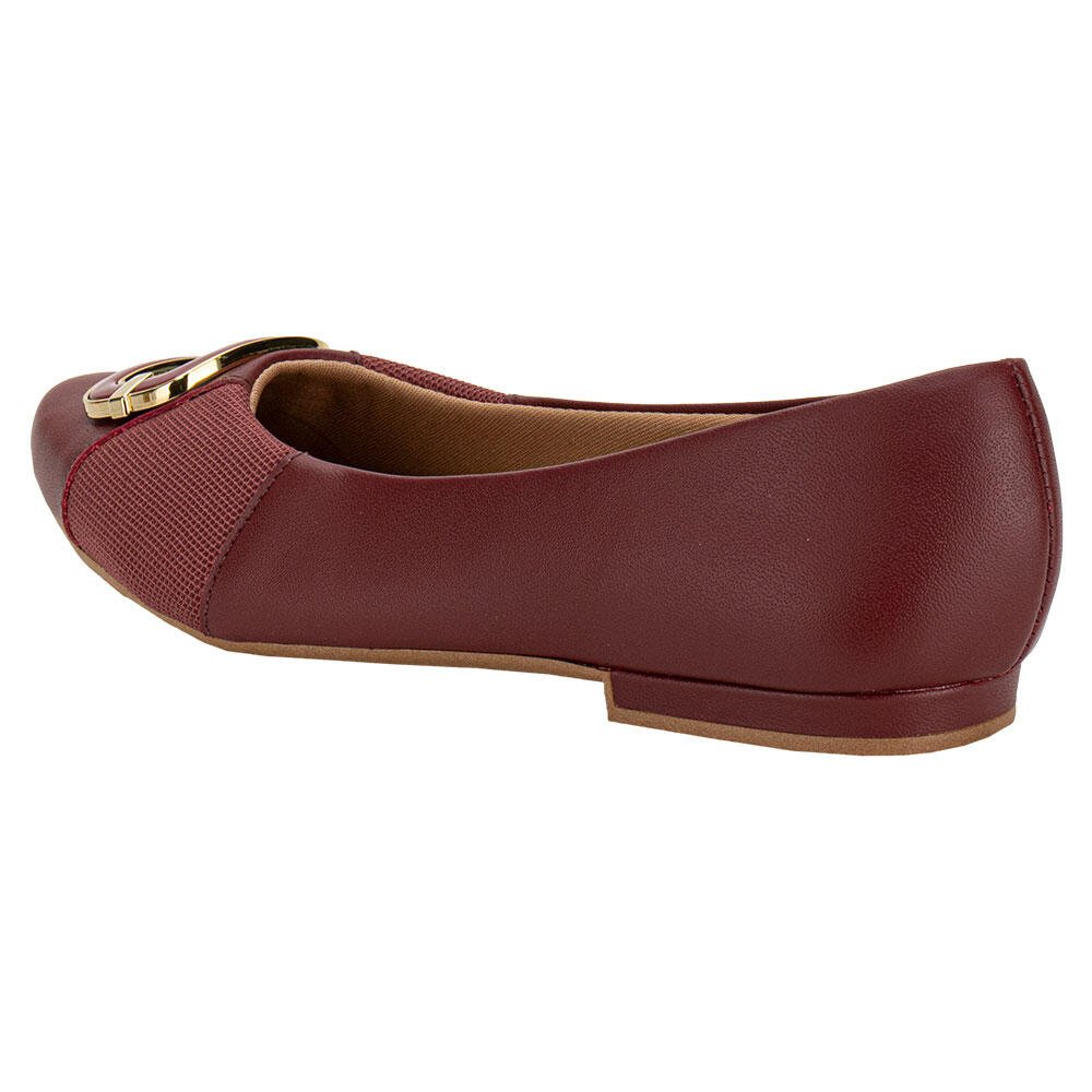 SAPATILHA FEMININA FLAT USAFLEX MM0104 Vinho 3