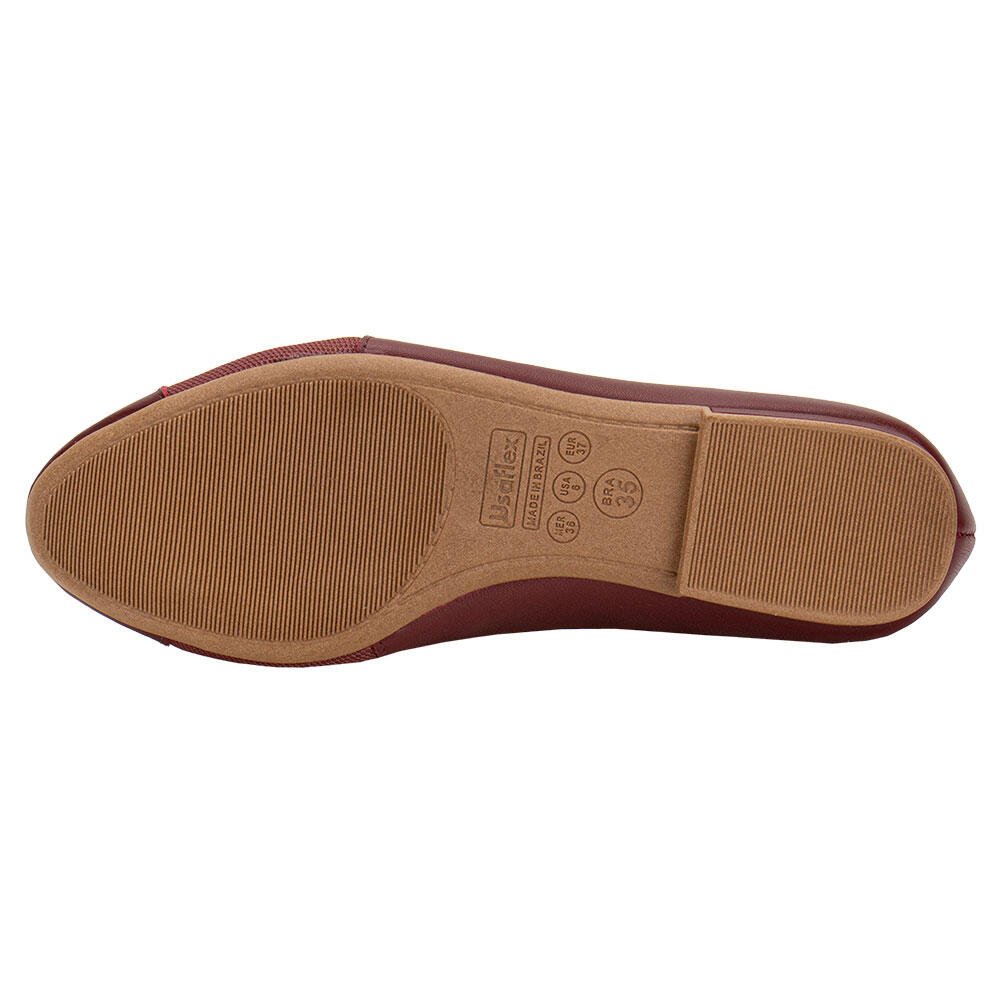 SAPATILHA FEMININA FLAT USAFLEX MM0104 Vinho 4