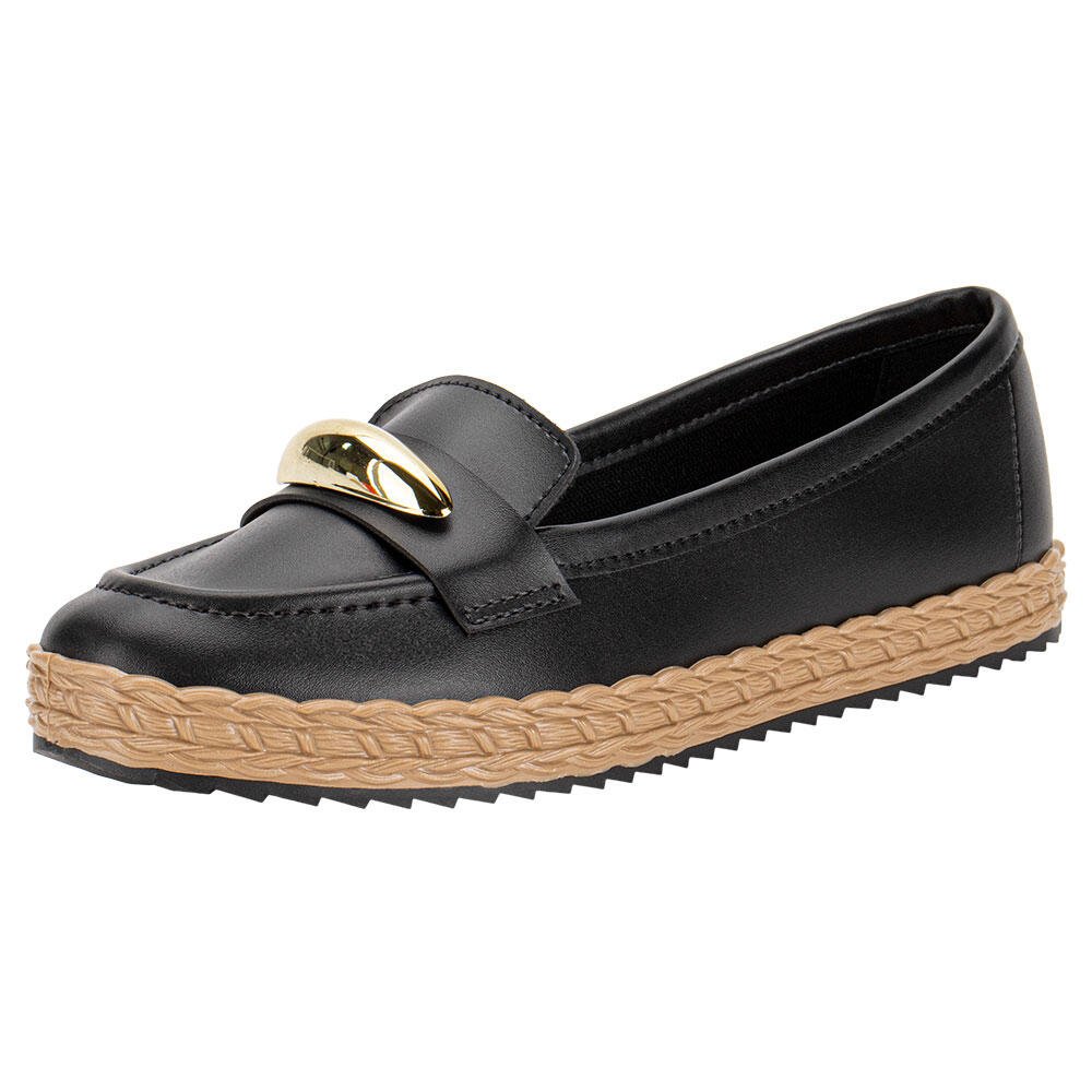 MOCASSIM FEMININO MOLECA 5696335 Preto 1