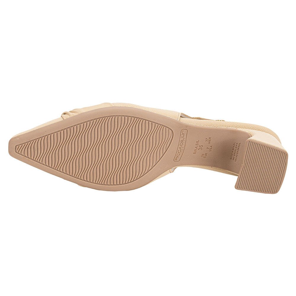 SAPATO FEMININO SALTO GROSSO PICCADILLY 764020 Bege 4