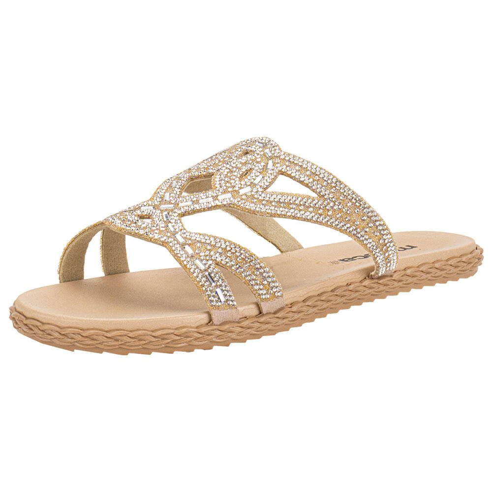 TAMANCO FEMININO FLAT MOLECA 5452143 Bege 1
