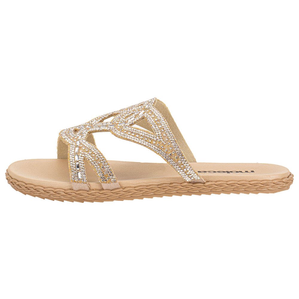 TAMANCO FEMININO FLAT MOLECA 5452143 Bege 2