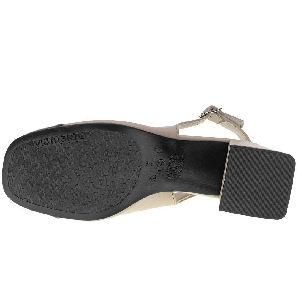 SAPATO FEMININO SALTO GROSSO VIA MARTE 067001 Bege 4