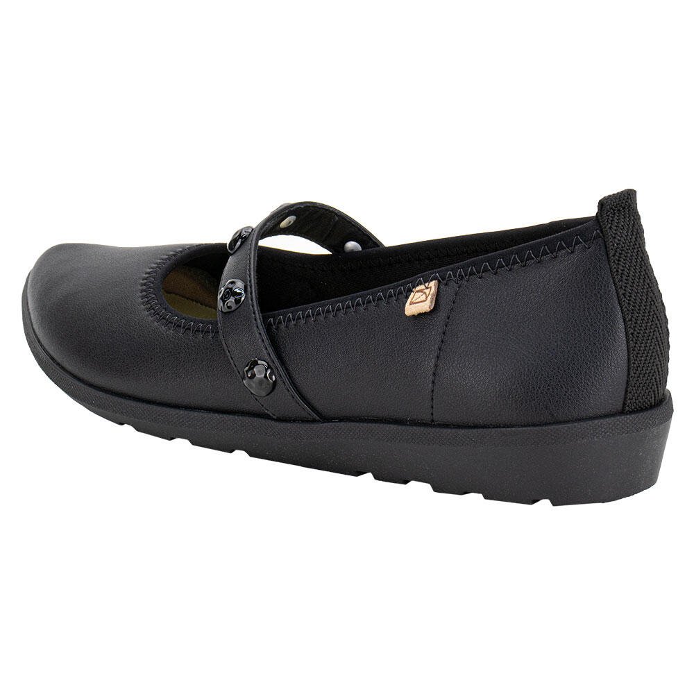 SAPATILHA FEMININA FLAT PICCADILLY 295002 Preto 3