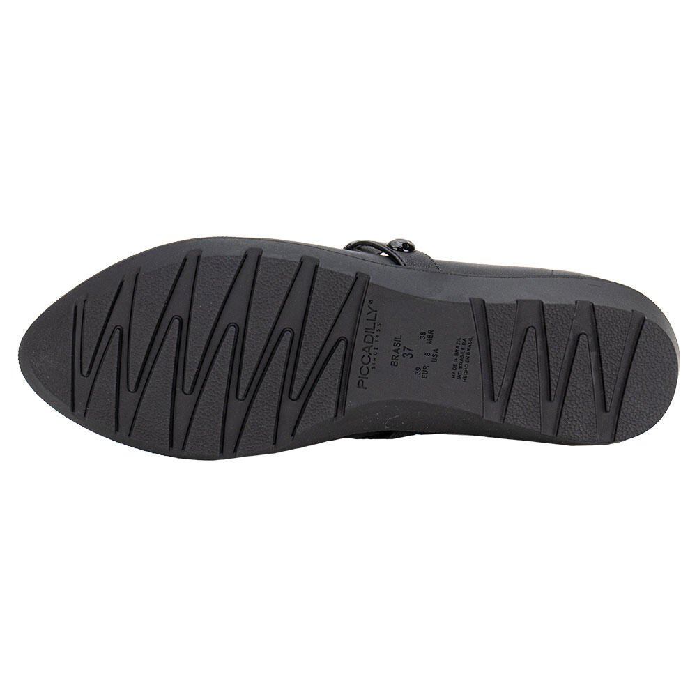 SAPATILHA FEMININA FLAT PICCADILLY 295002 Preto 4