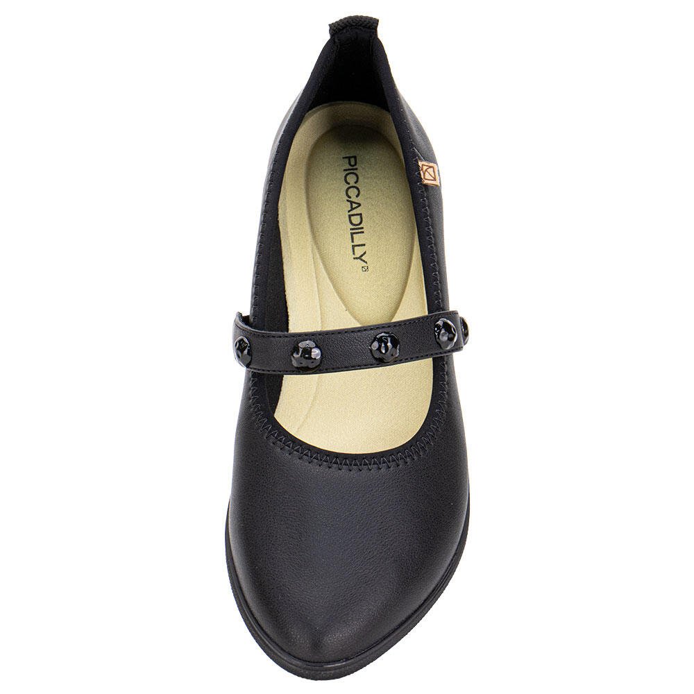 SAPATILHA FEMININA FLAT PICCADILLY 295002 Preto 5