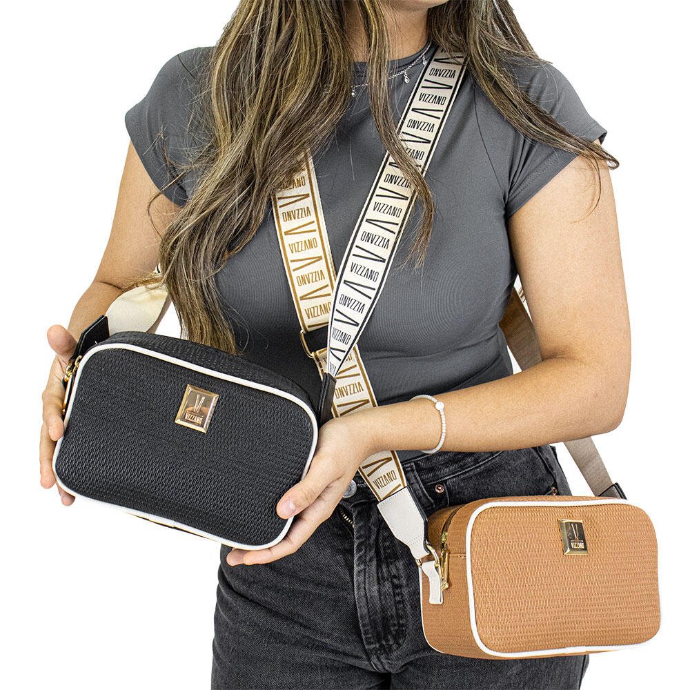 BOLSA FEMININA TRANSVERSAL VIZZANO 10003.10 Preto 2
