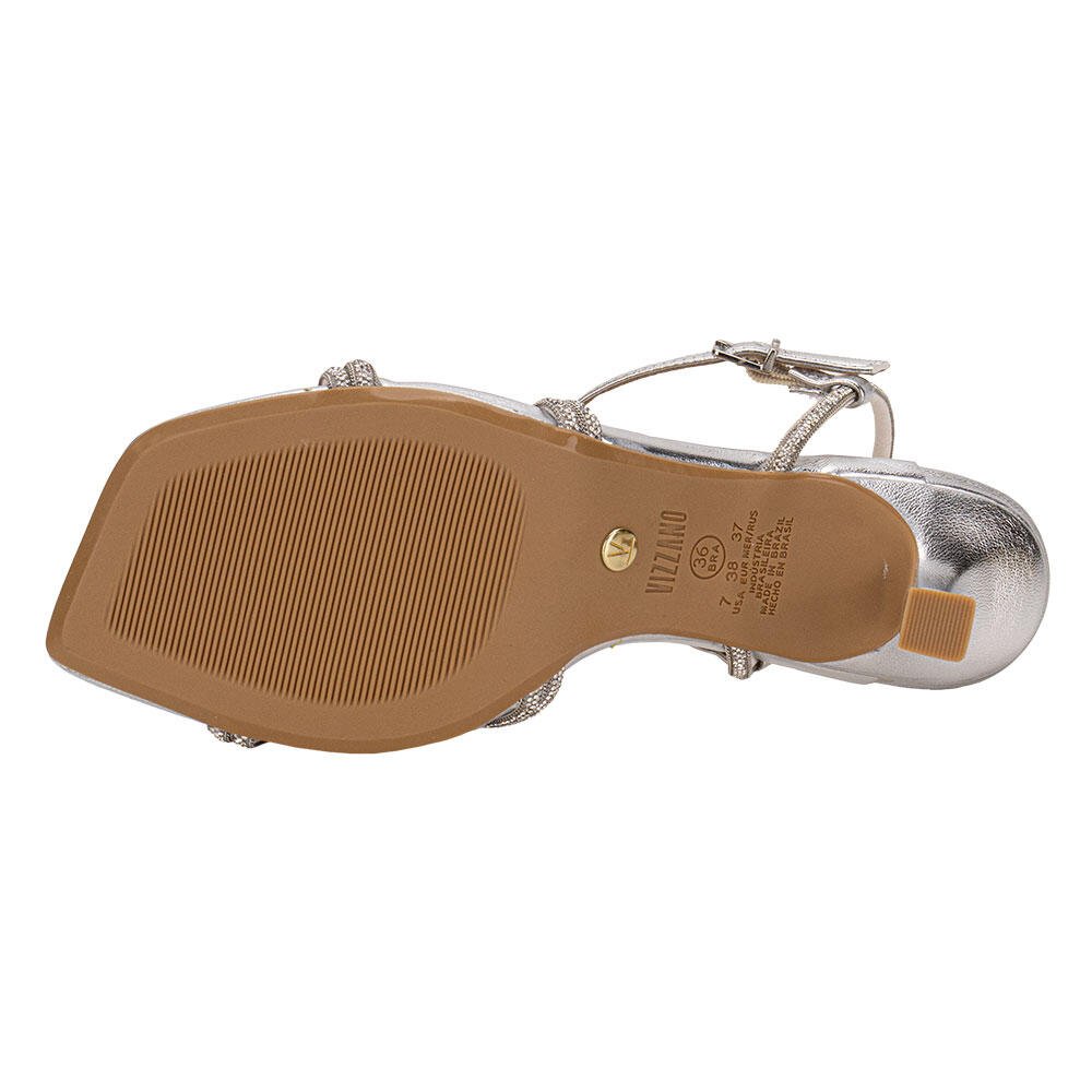 SANDÁLIA FEMININA SALTO TAÇA VIZZANO 6536205 Prata 4