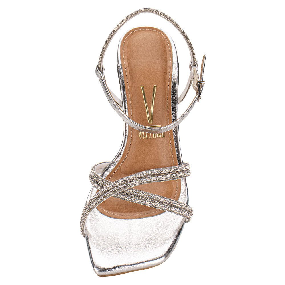 SANDÁLIA FEMININA SALTO TAÇA VIZZANO 6536205 Prata 5