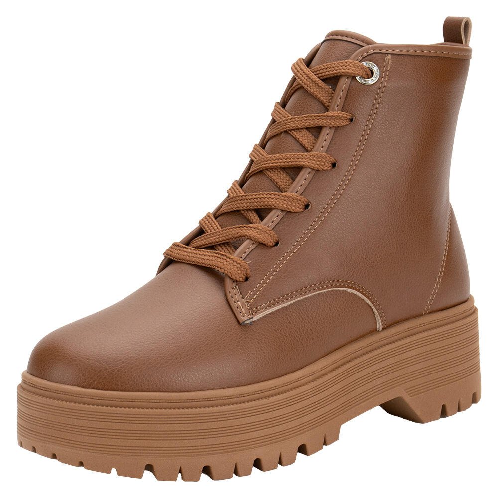 Moleca Marrom Bota Coturno Moleca BOTA FEMININA COTURNO MOLECA