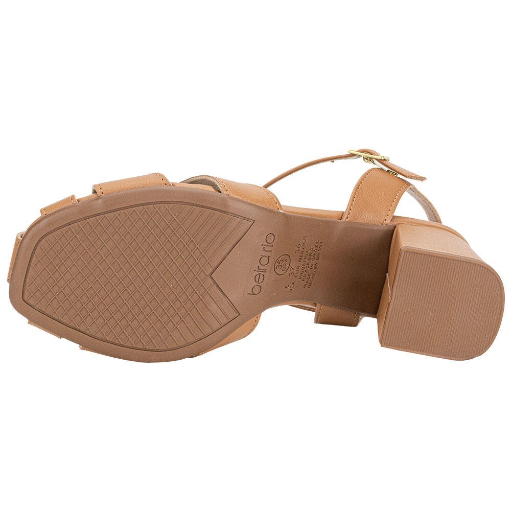 SANDÁLIA FEMININA SALTO GROSSO BEIRA RIO 8436242 Camel 4
