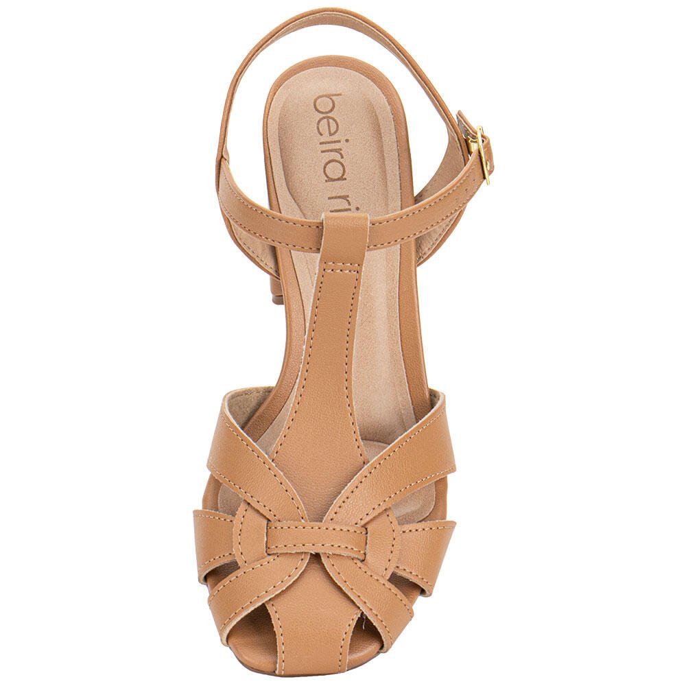 SANDÁLIA FEMININA SALTO GROSSO BEIRA RIO 8436242 Camel 5
