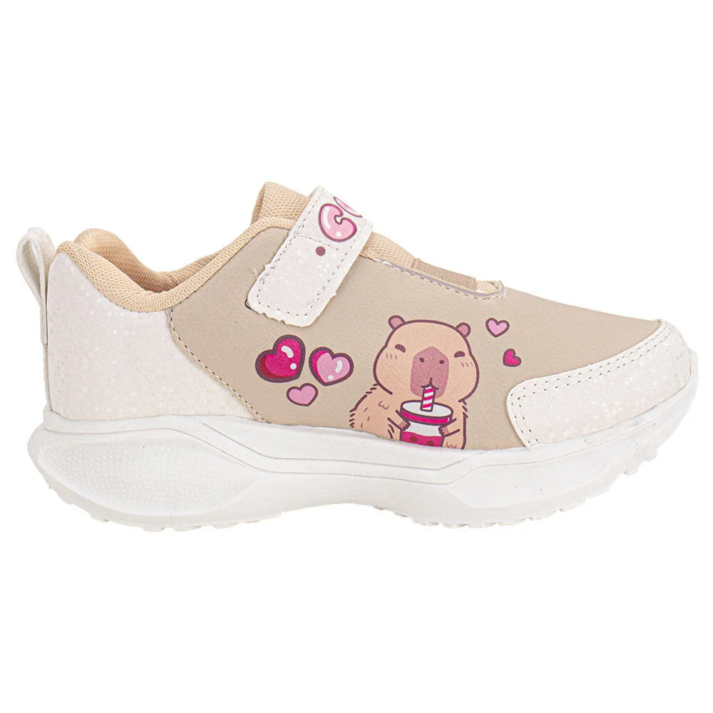 TÊNIS INFANTIL CAPIVARA LED MINIPÉ MP2530 Bege 5