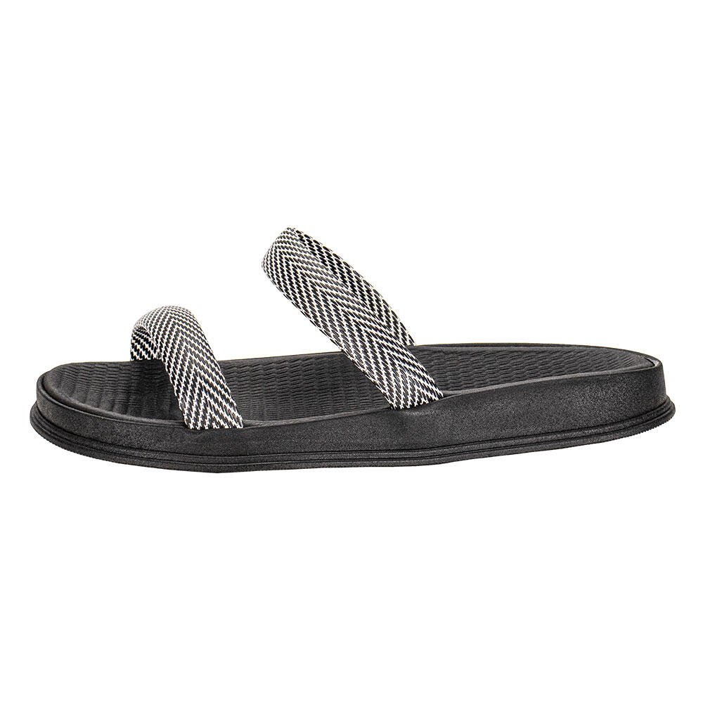 TAMANCO FEMININO FLAT MOLECA 5556100 Preto/Branco 2