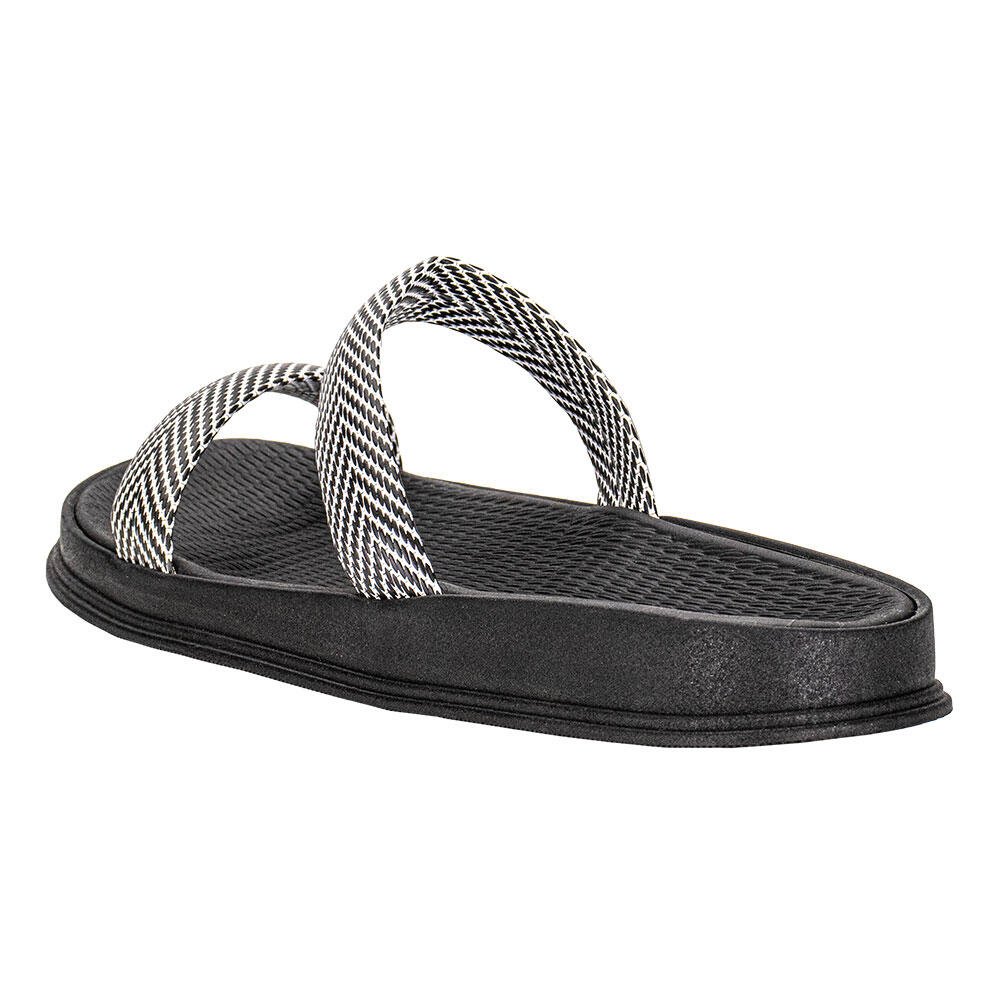 TAMANCO FEMININO FLAT MOLECA 5556100 Preto/Branco 3