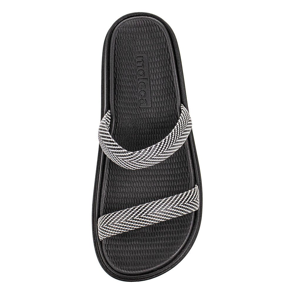 TAMANCO FEMININO FLAT MOLECA 5556100 Preto/Branco 5