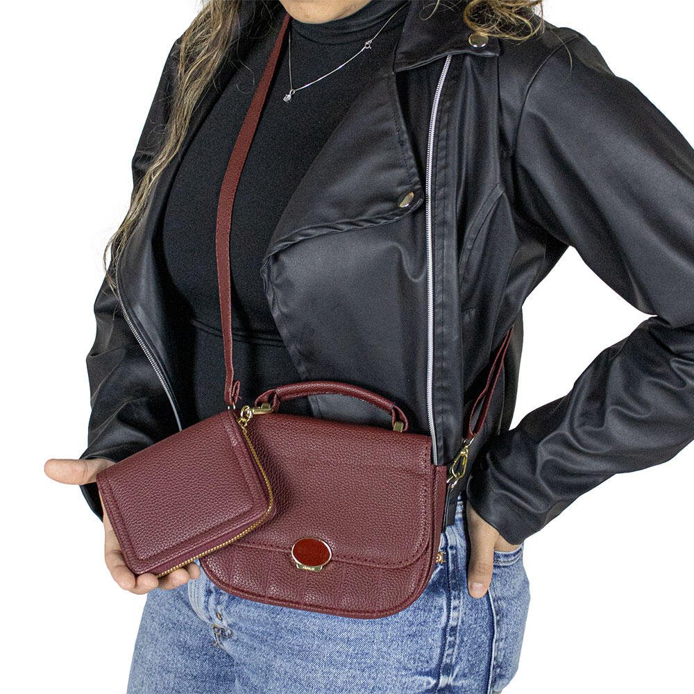 BOLSA FEMININA H.E WW115 Dourado 2