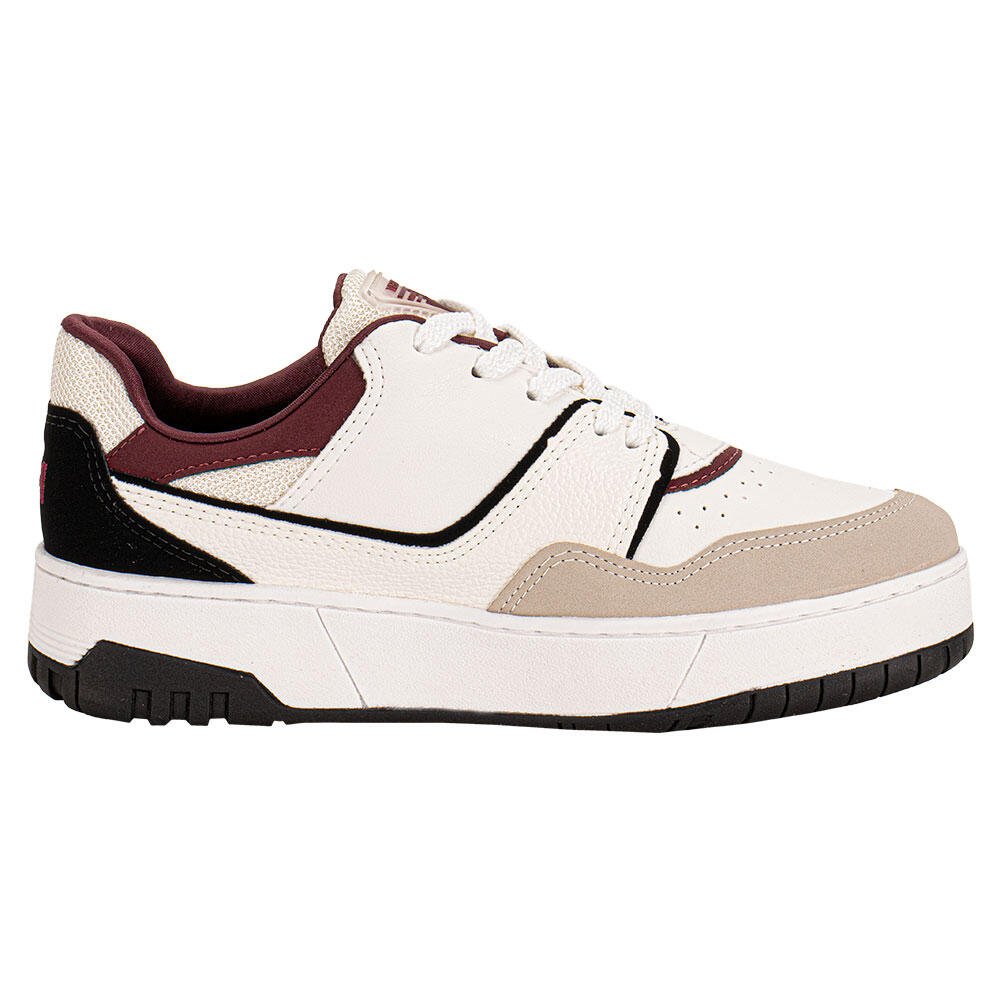 TÊNIS FEMININO CASUAL VIA MARTE 042025 Bege/Vermelho 5