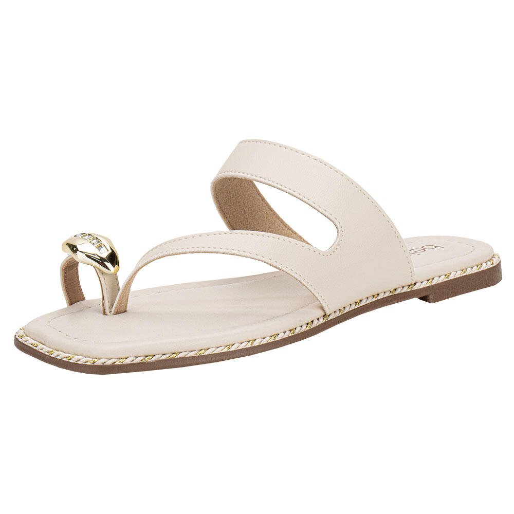 TAMANCO FEMININO FLAT BEIRA RIO 8506209 Marfim 1