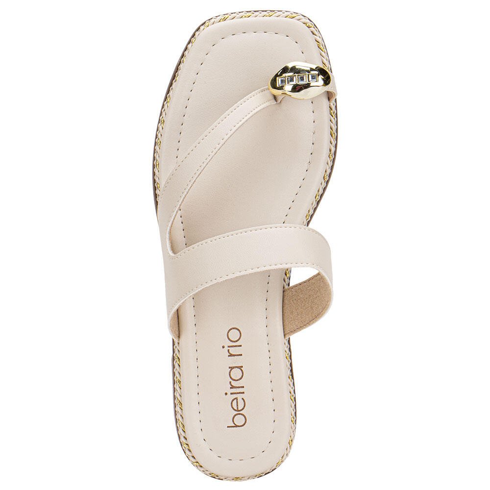 TAMANCO FEMININO FLAT BEIRA RIO 8506209 Marfim 5