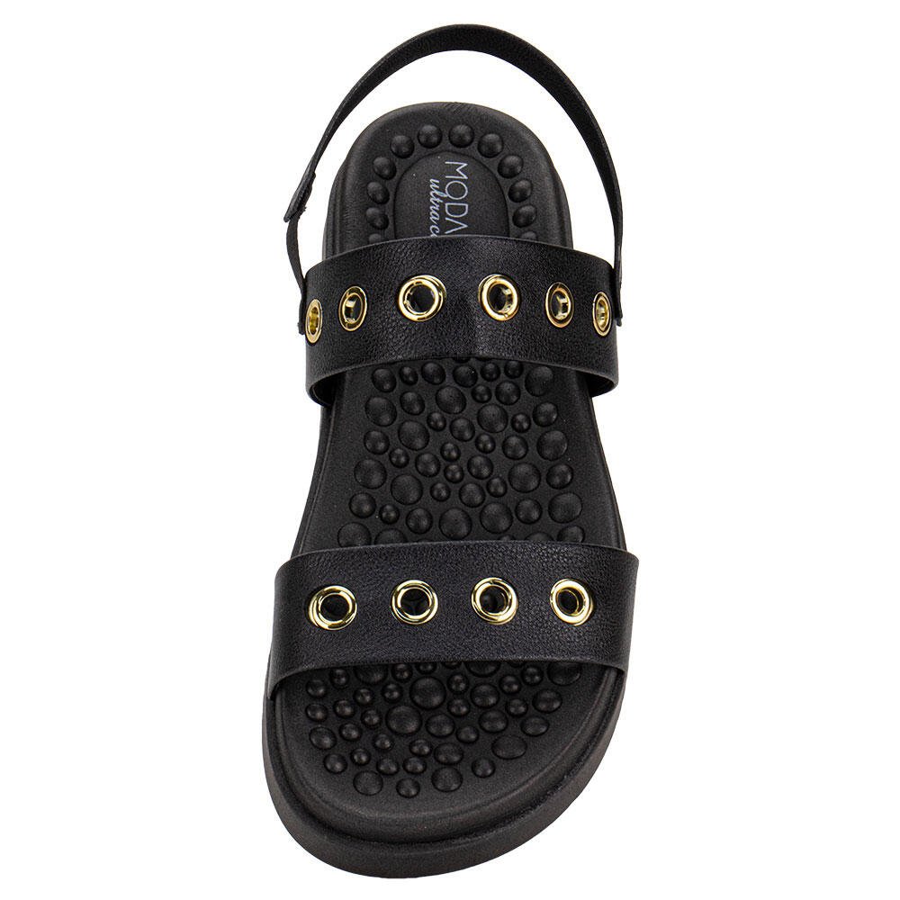 SANDÁLIA FEMININA FLAT MODARE 7178123 Preto 5