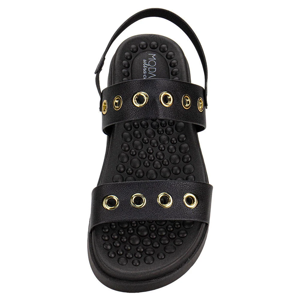 SANDÁLIA FEMININA FLAT MODARE 7178123 Preto 5