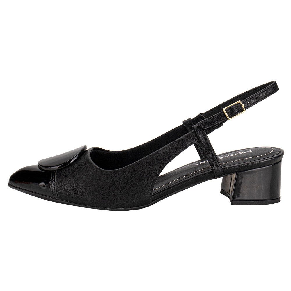 SAPATO FEMININO SALTO GROSSO PICCADILLY 739085 Preto 2