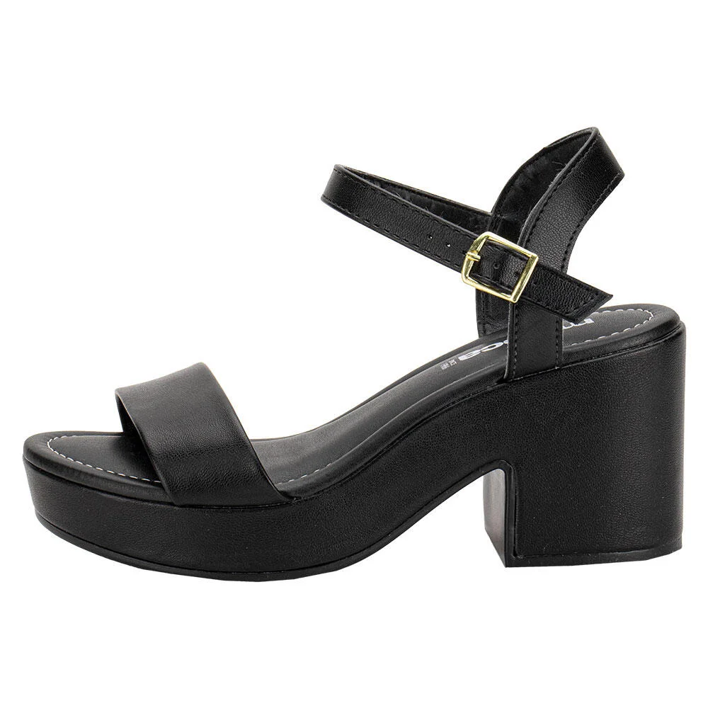 SANDÁLIA FEMININA SALTO GROSSO MOLECA 5549102 Preto 2