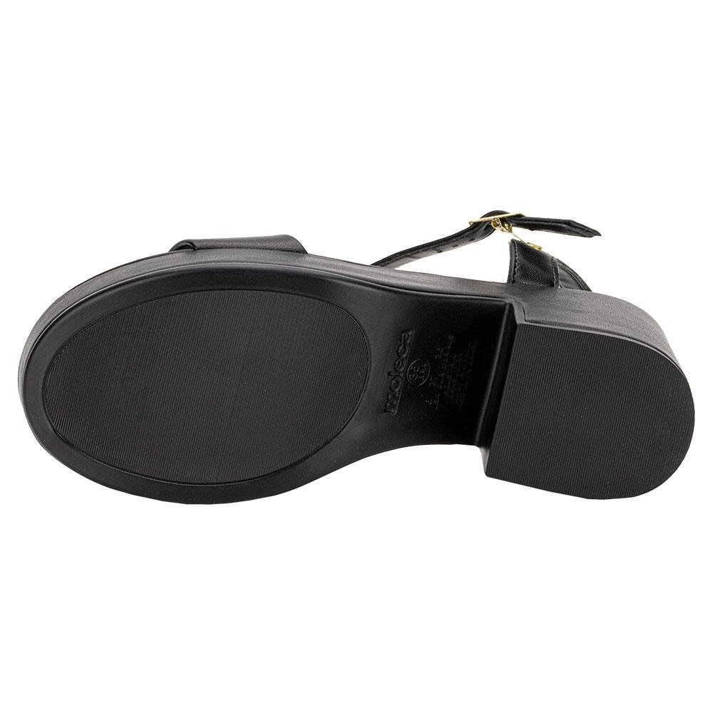 SANDÁLIA FEMININA SALTO GROSSO MOLECA 5549102 Preto 4