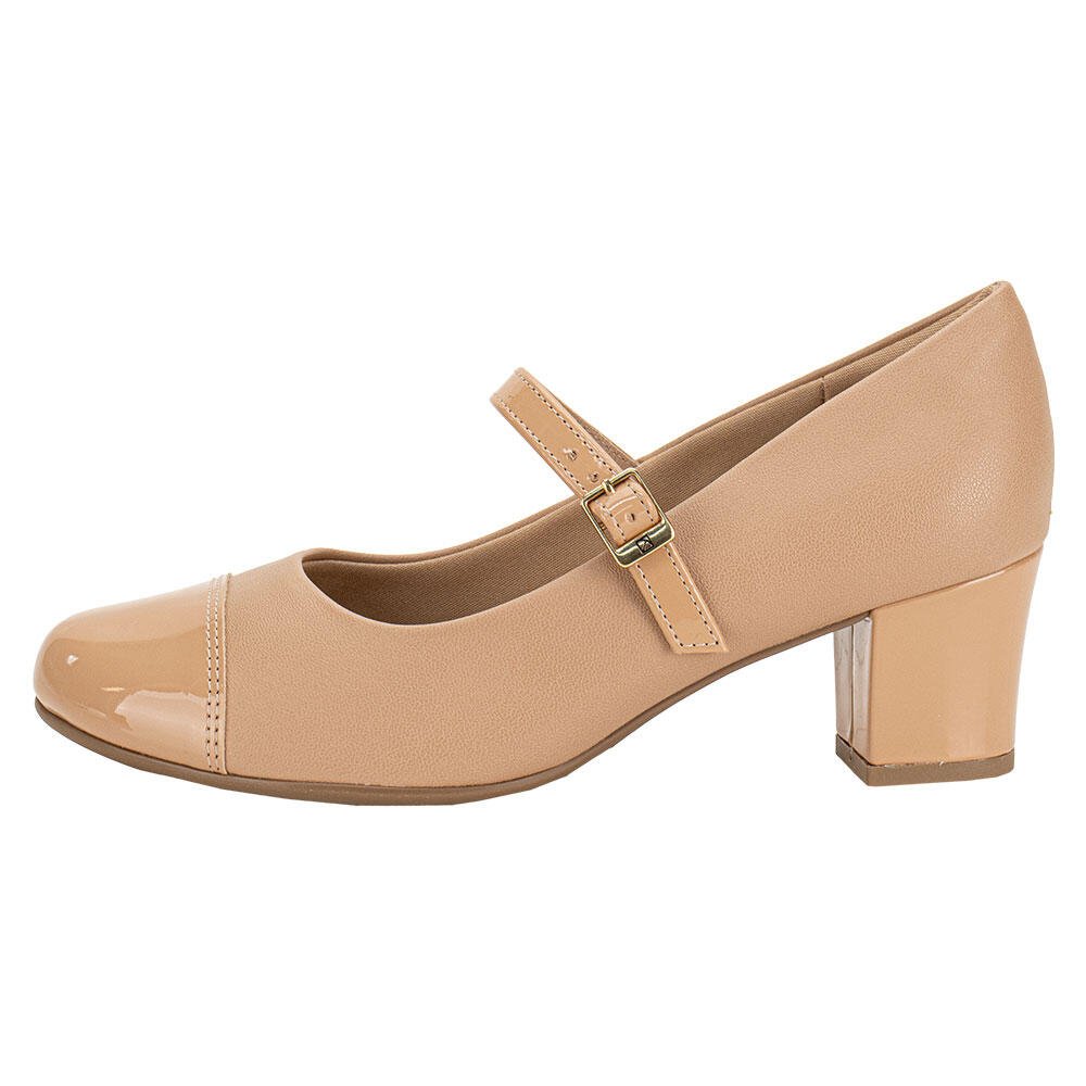 SAPATO FEMININO SALTO GROSSO PICCADILLY 110185 Salmão 2