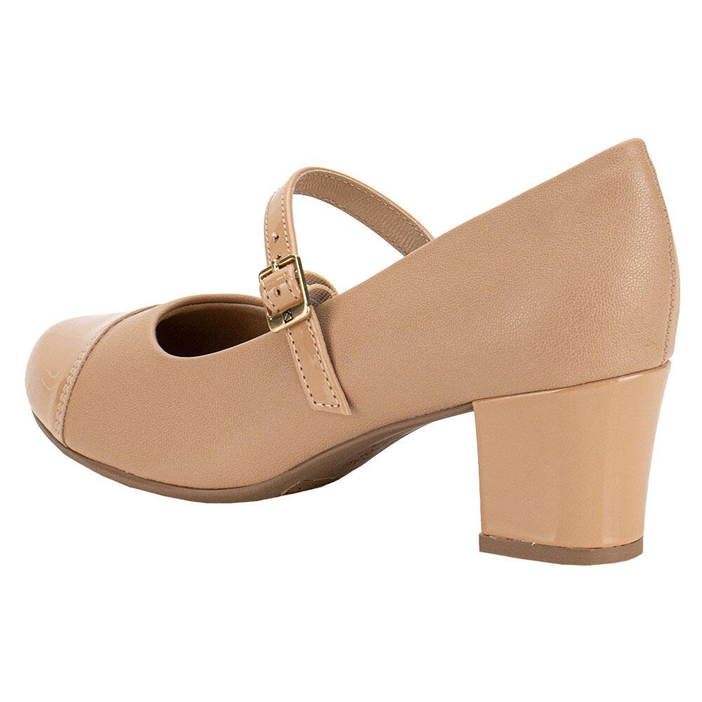 SAPATO FEMININO SALTO GROSSO PICCADILLY 110185 Salmão 3