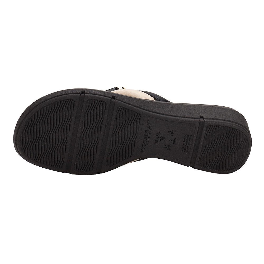 TAMANCO FEMININO ANABELA PICCADILLY 540394 Preto/Bege 4