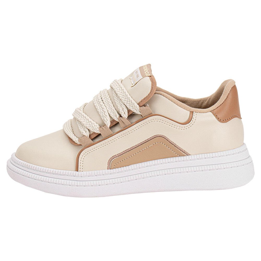 TÊNIS FEMININO CASUAL MOLECA 5816105 Marfim 2