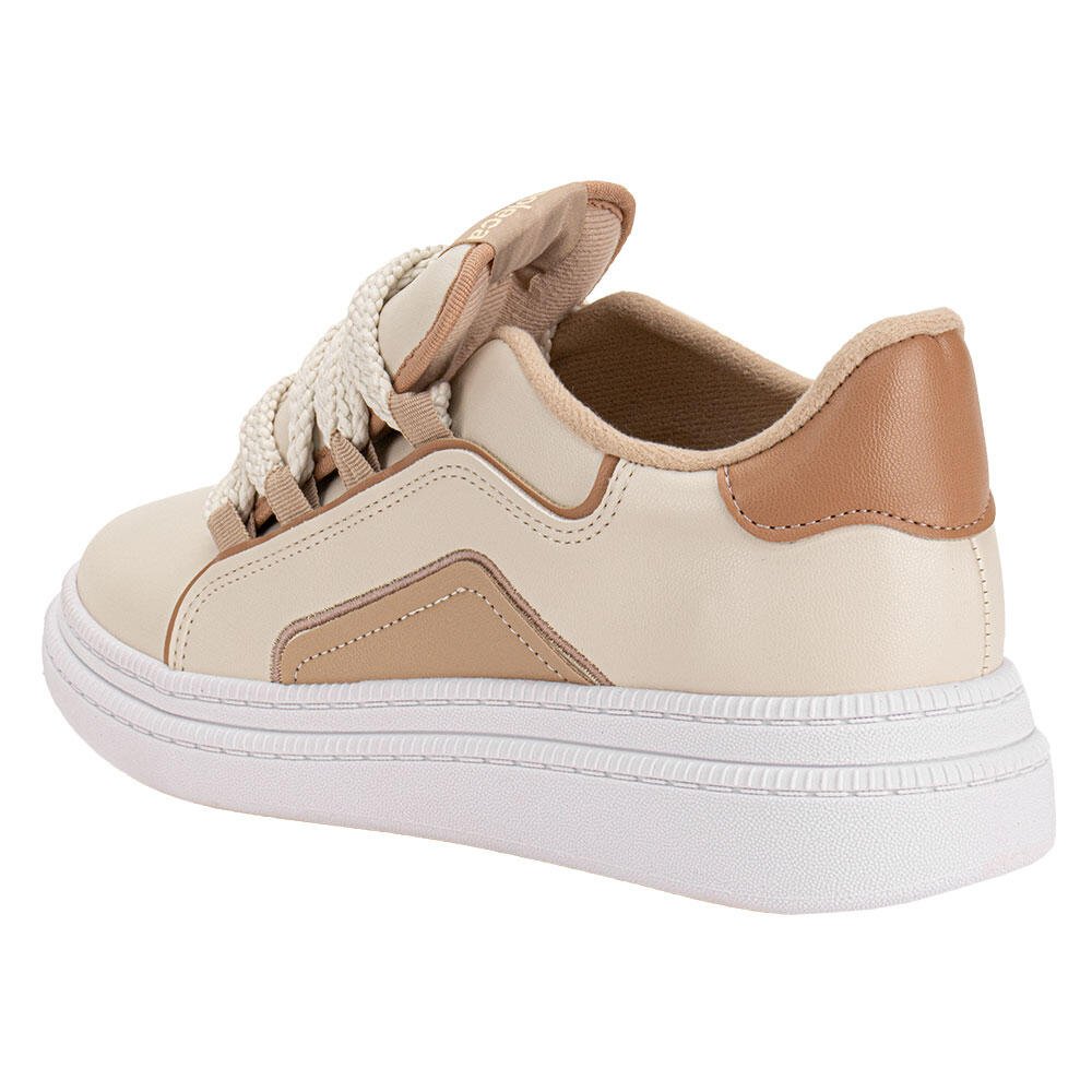 TÊNIS FEMININO CASUAL MOLECA 5816105 Marfim 3