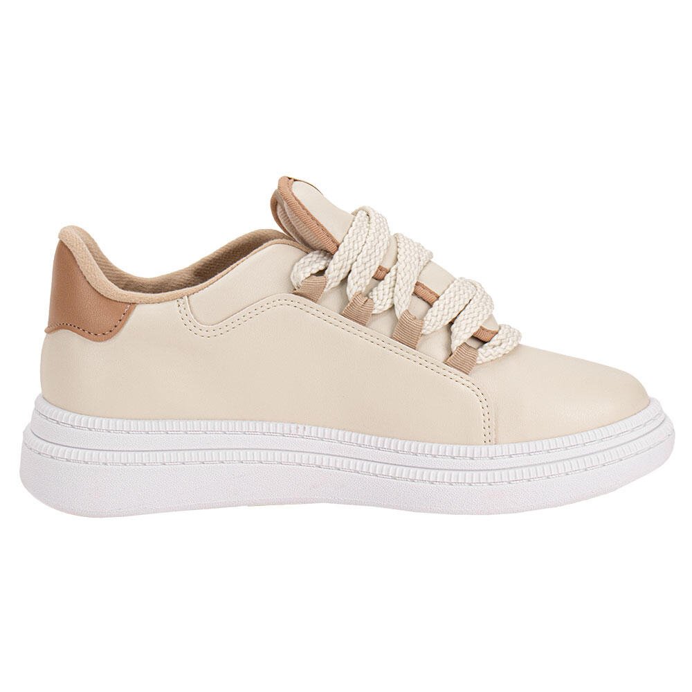 TÊNIS FEMININO CASUAL MOLECA 5816105 Marfim 5