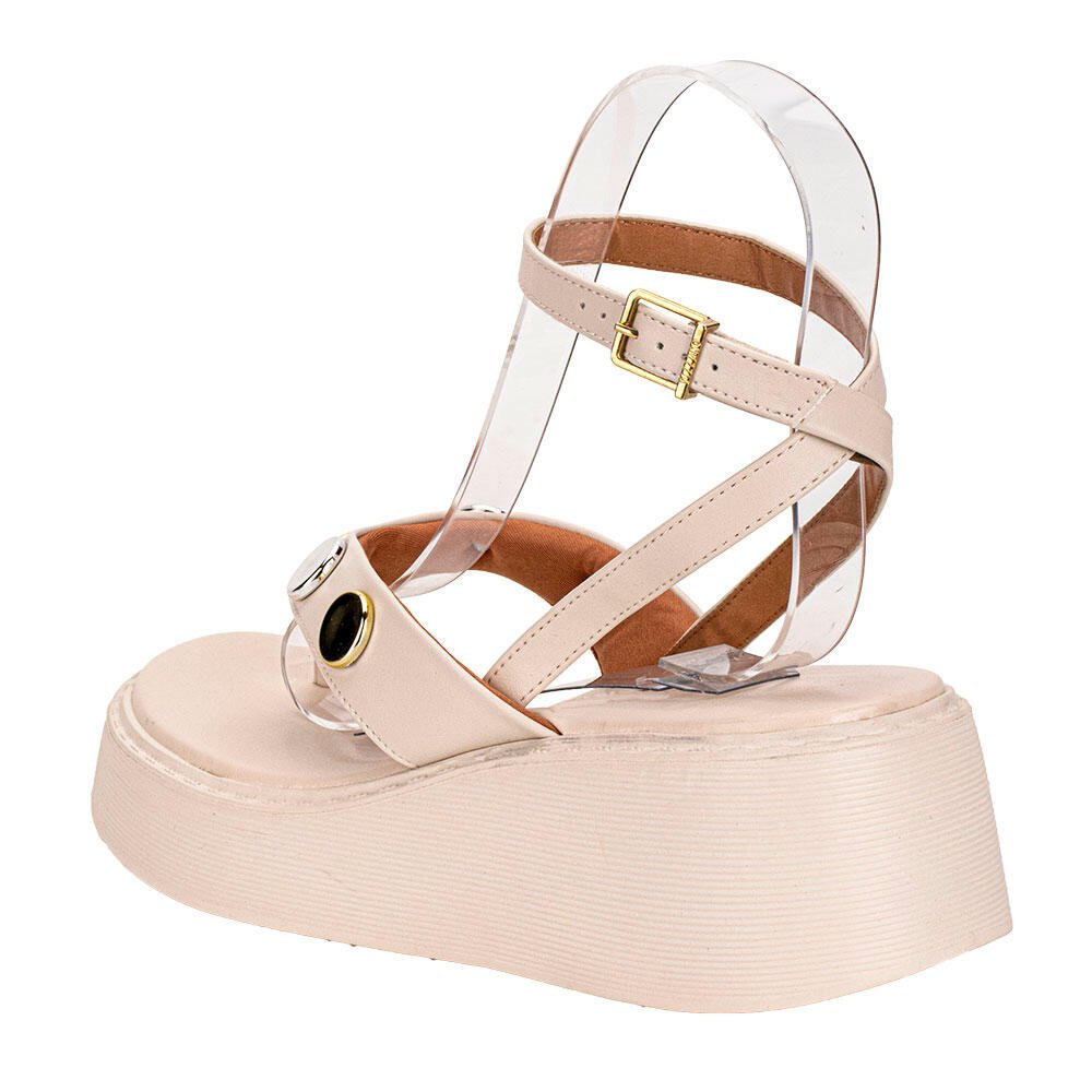 SANDÁLIA FEMININA ANABELA VIZZANO 6525108 Marfim 3