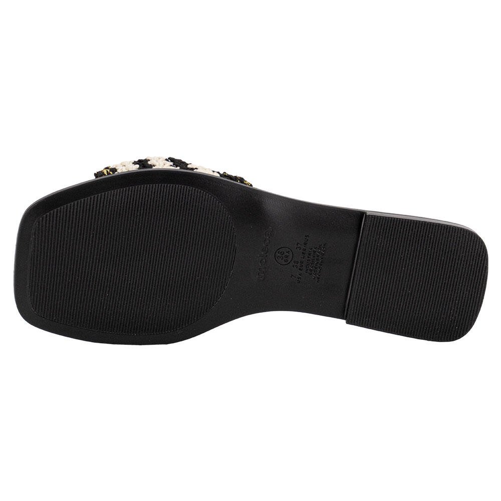 TAMANCO FEMININO FLAT MOLECA 5547107 Preto/Branco 4