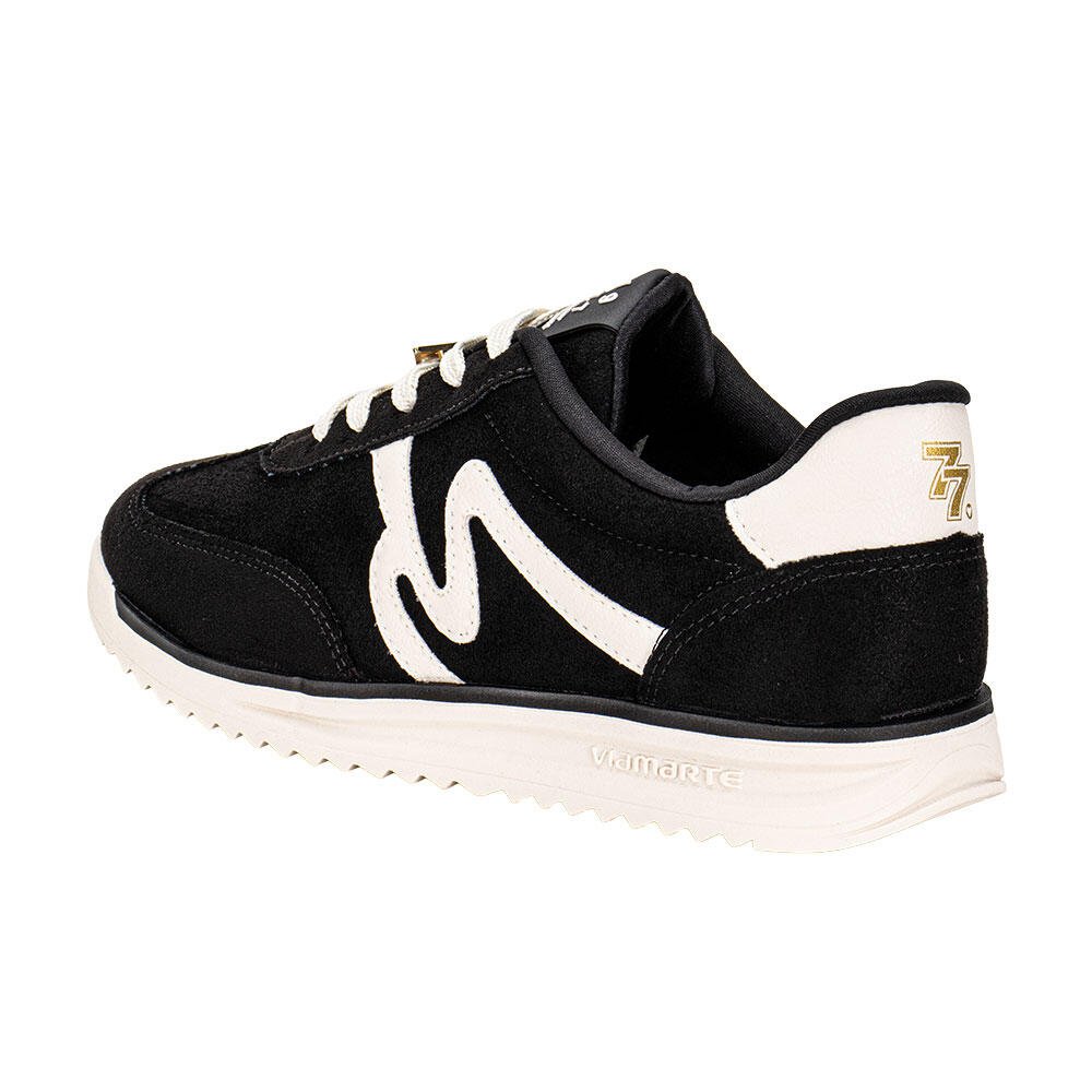 TÊNIS FEMININO CASUAL VIA MARTE 226009 Preto/Branco 3