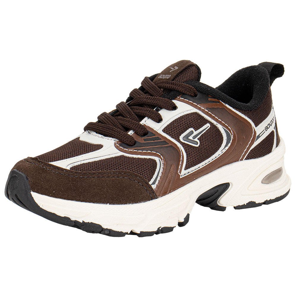 TÊNIS INFANTIL BOX 200 BK2055 Café/Branco 1