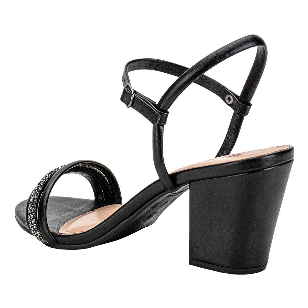 SANDÁLIA FEMININA SALTO GROSSO VIA SCARPA 100118129 Preto 3