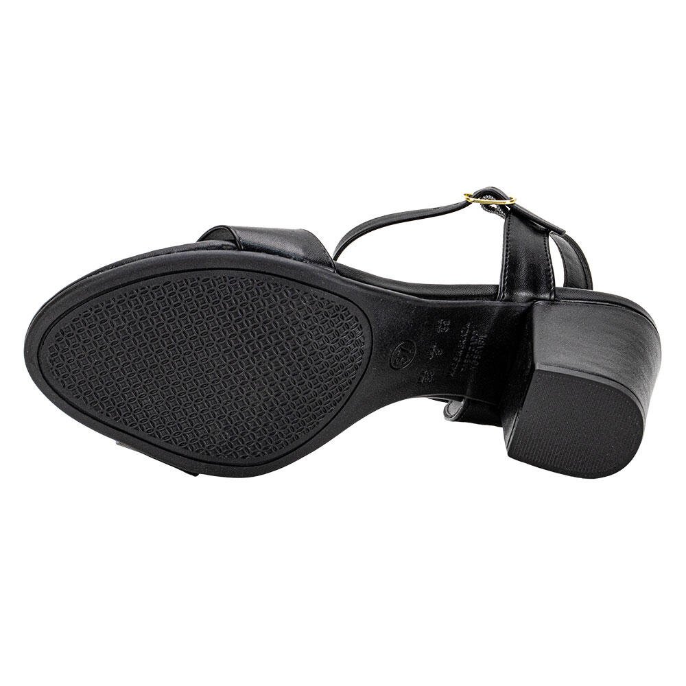 SANDÁLIA FEMININA SALTO GROSSO VIA SCARPA 100118633 Preto 4
