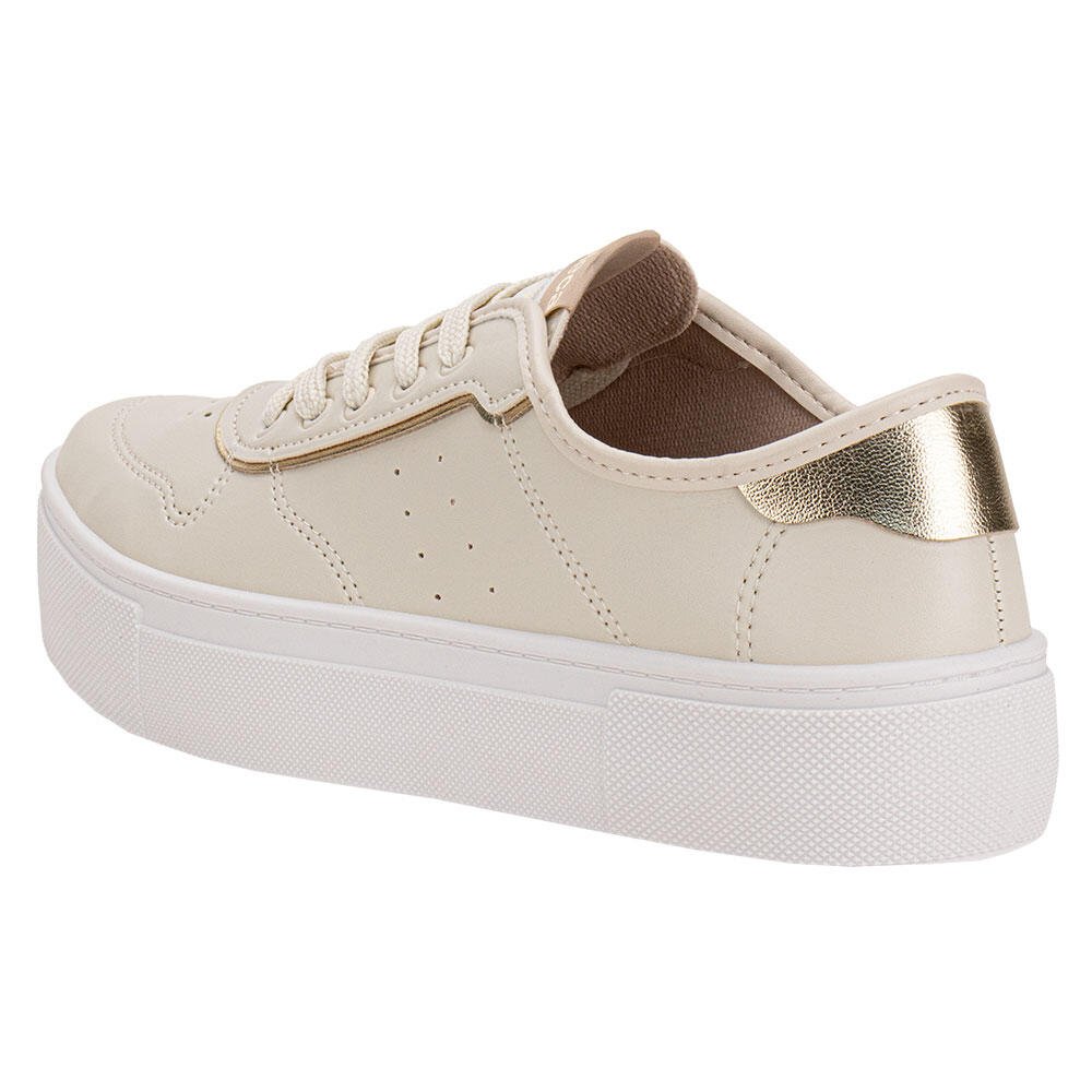 TÊNIS FEMININO CASUAL MOLECA 5658539 Marfim 3