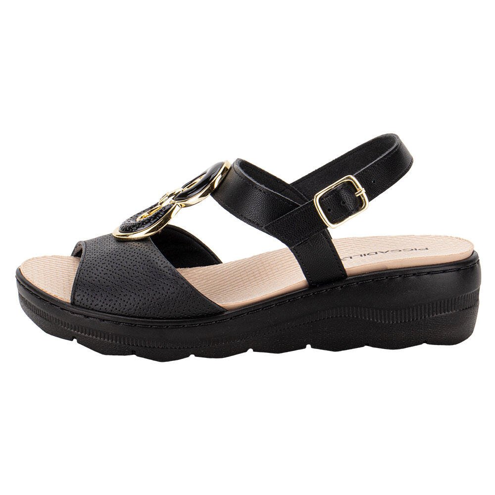 SANDÁLIA FEMININA ANABELA PICCADILLY 568068 Preto 2