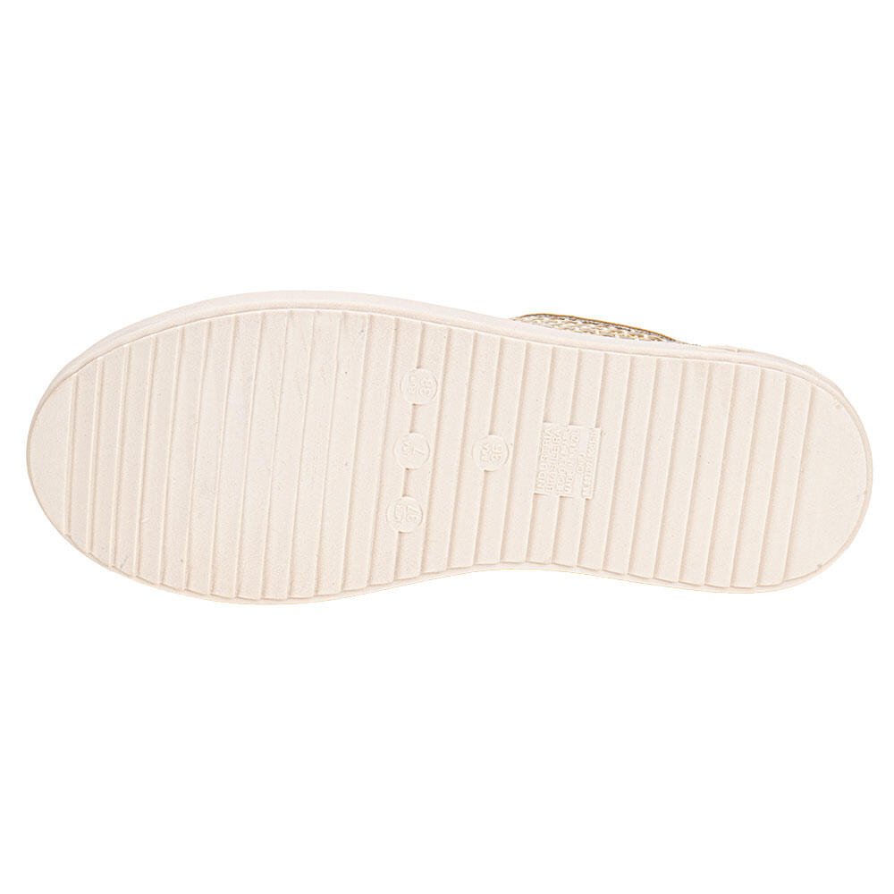 TÊNIS FEMININO CASUAL VIA MARTE 055038 Bege/Ouro 4