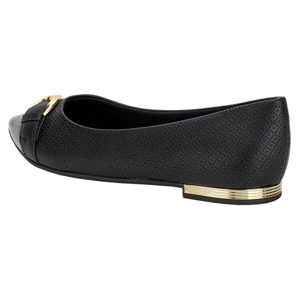 SAPATILHA FEMININA FLAT PICCADILLY 274107 Preto 3