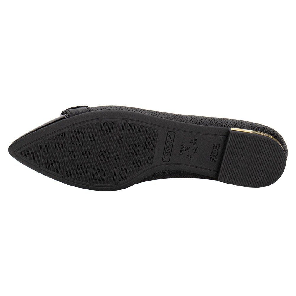 SAPATILHA FEMININA FLAT PICCADILLY 274107 Preto 4
